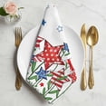 thumbnail image 2 of Cloth Napkins Set of 4 - 20x20 Inches, Independence Day Washable Reusable Table Napkins, 4th of July Red Blue Stars Patriotic Soft & Absortbent Dining Napkin for Party Wedding Hotel Restaurant, 2 of 9