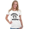thumbnail image 3 of Christmas Presents Gangster Wrapper Womens Fitted Plus Size Graphic Tee Brisco Brands 2X, 3 of 5