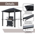 thumbnail image 6 of 5FT x 8FT Single Hardtop Iron-Roof Aluminum Frame BBQ Gazebo for Outdoor Cooking, 6 of 11