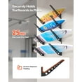 thumbnail image 5 of Metal Surfboard & Snowboard Wall Rack with 4 Adjustable Tiers - Space-Saving Horizontal Storage Solution, 5 of 11