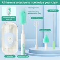 thumbnail image 2 of LivinVeluris Electric Baby Bottle Brush Set with 360° Rotation – 2-Speed Rechargeable Cleaner with Silicone Brush, Pacifier & Straw Cleaner, Mixing Head & Drying Rack – Green, 2 of 9