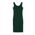 thumbnail image 4 of Lovzfmll Versatile Solid Spaghetti Strap Vacation Sundress for Women Maxi Crew Neck Sleeveless Relaxed Fit Green, L, 4 of 5