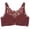 Brown, variant on JGGSPWM Woman's Fashion Front Closure Rose Beauty Back Wire Free Push Up Hollow Out Bra Underwear Brown M