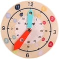 thumbnail image 2 of Clock Toy Wood Educational Preschool Teaching Aid for Kids Indoor Learning 1Set, 2 of 8
