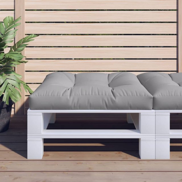 vidaXL Coussin de Palette Gris 80x80x12 cm Tissu