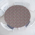 thumbnail image 3 of Ambesonne Cartoon Fitted Round Tablecloth, Kawai Bunnies Clouds, 40"- 44" Diameter, Multicolor, 3 of 5