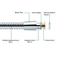 thumbnail image 3 of BRIGHT SHOWERS Shower Hose For Hand Held Shower Heads, 96 Inches Cord Extra Long Stainless Steel Hand Shower Hose, Ultra-Flexible Replacement Part with Brass Insert, Chrome, 3 of 8