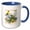 Blue/White, variant on 3drose, New Jersey Territory Bird the Eastern Goldfinch, 11oz Two-tone Red Mug