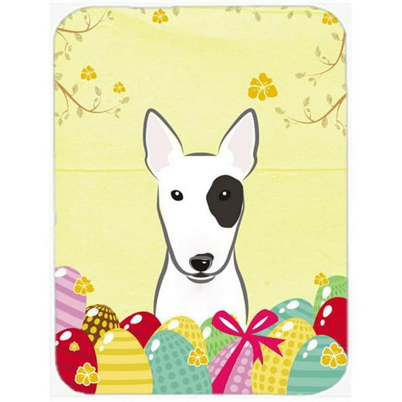 Bull Terrier Easter Egg Hunt Mouse Pad, Hot Pad or Trivet