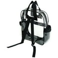 thumbnail image 3 of Clear Backpack, Camping Hiking Daypacks, NFL Sports Events Approved Backpack, Music Events Backpack, Custom Clear CBP Backpack Transparent Backpacks (Clear - 15") Black/Clear, 3 of 4