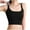 Black, variant on lmcalzta Womens Crop Camisole Tank Tops Square Neck Slim Fitting Spaghetti Strap Cami Undershirts