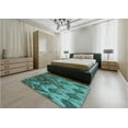 thumbnail image 5 of Ahgly Company Machine Washable Indoor Square Transitional Deep-Sea Green Area Rugs, 7' Square, 5 of 7