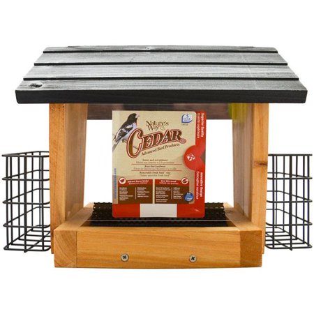 Natures Way Bird Products Cwf28 3 Qt Cedar Hopper Bird Feeder With