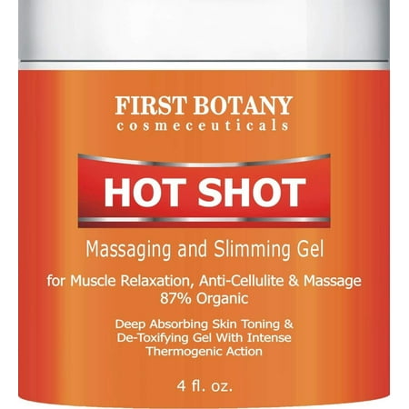 Hot Shot Slimming Gel and Massaging Gel 4 fl. oz Great for Muscle Relaxation and Massage Best Anti Cellulite Cream With Intense Thermogenic (Best Cellulite Cream Over The Counter)