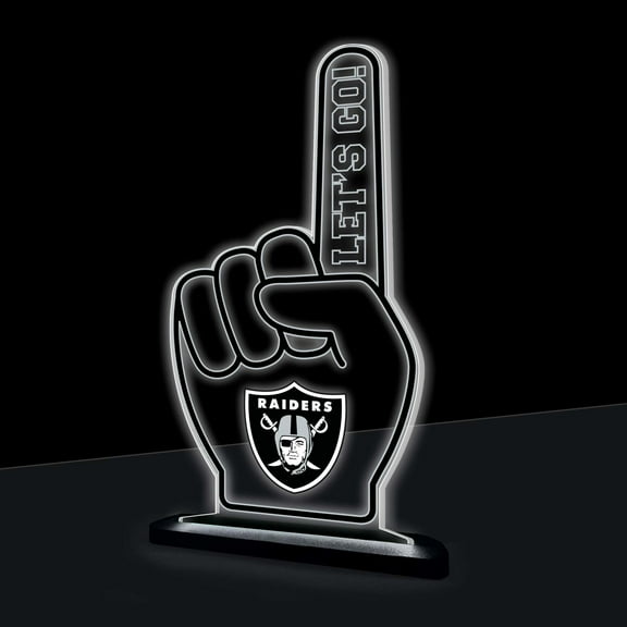 Las Vegas Raiders 10" LED Tabletop Foam Finger Desklite Sign