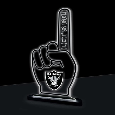 Las Vegas Raiders 10 LED Tabletop Foam Finger Desklite Sign
