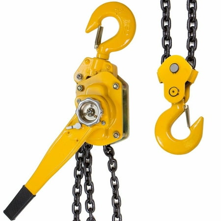 

XtremepowerUS 3/4-Ton Ratcheting Lever Block Chain Hoist Puller Lifter 10 ft Chain for Lifting Pulling Building Garages Warehouse Chain Ratchet