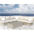 thumbnail image 2 of Outdoor Patio Set 8-Piece with Cushions, Grey Wicker Sectional Sofa Set & Table, All-Weather, 2 of 10
