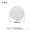 thumbnail image 2 of Uxcell 4pcs Topes de puerta Protectores de pared silenciosos 2.4" Autoadhesivos de goma clara, cojín redondo de escudo de pared, 2 of 5