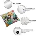 thumbnail image 4 of BANET  Dog Paw Throw Pillow Covers Vintage Animal Paw Pattern Short Plush Pillowcase Home Decor Cushion Case for Couch Sofa Bed, Super Soft &amp; Comfortable 20x20in, 4 of 5