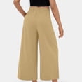 thumbnail image 6 of Pants for Women Hiking Women Fancy Pants Suits for Trouser Fashion Midsize Fashion Trousers Cute Jean Crinkle Beaded High Waist Casual Dress Khaki 2XL, 6 of 7