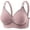 Pink, variant on 2026 Womens Wireless Bras Seamless No Underwire Front Closure Bra Full Coverage with Adjustable Straps Beige, Size 38