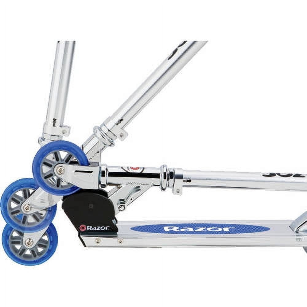 Razor Spark Kick Scooter - Blue, Lightweight Aluminum Frame, Foldable, for Child Ages 5+, Unisex