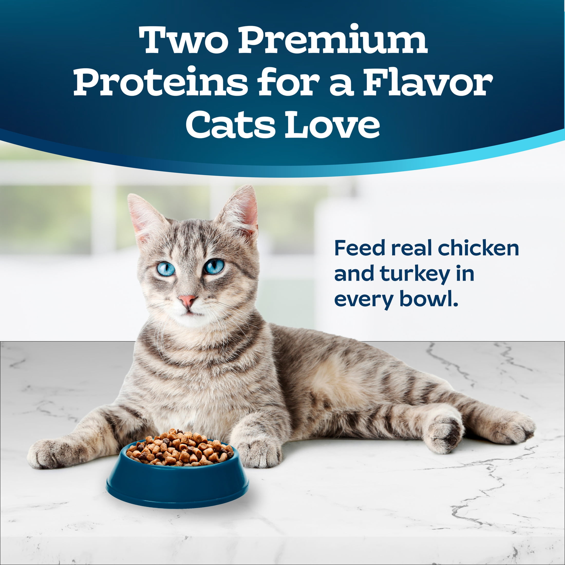 Blue Buffalo Tastefuls Adult Cat Dry Food, Multi-Protein Chicken & Turkey Recipe, 5-lb. Bag