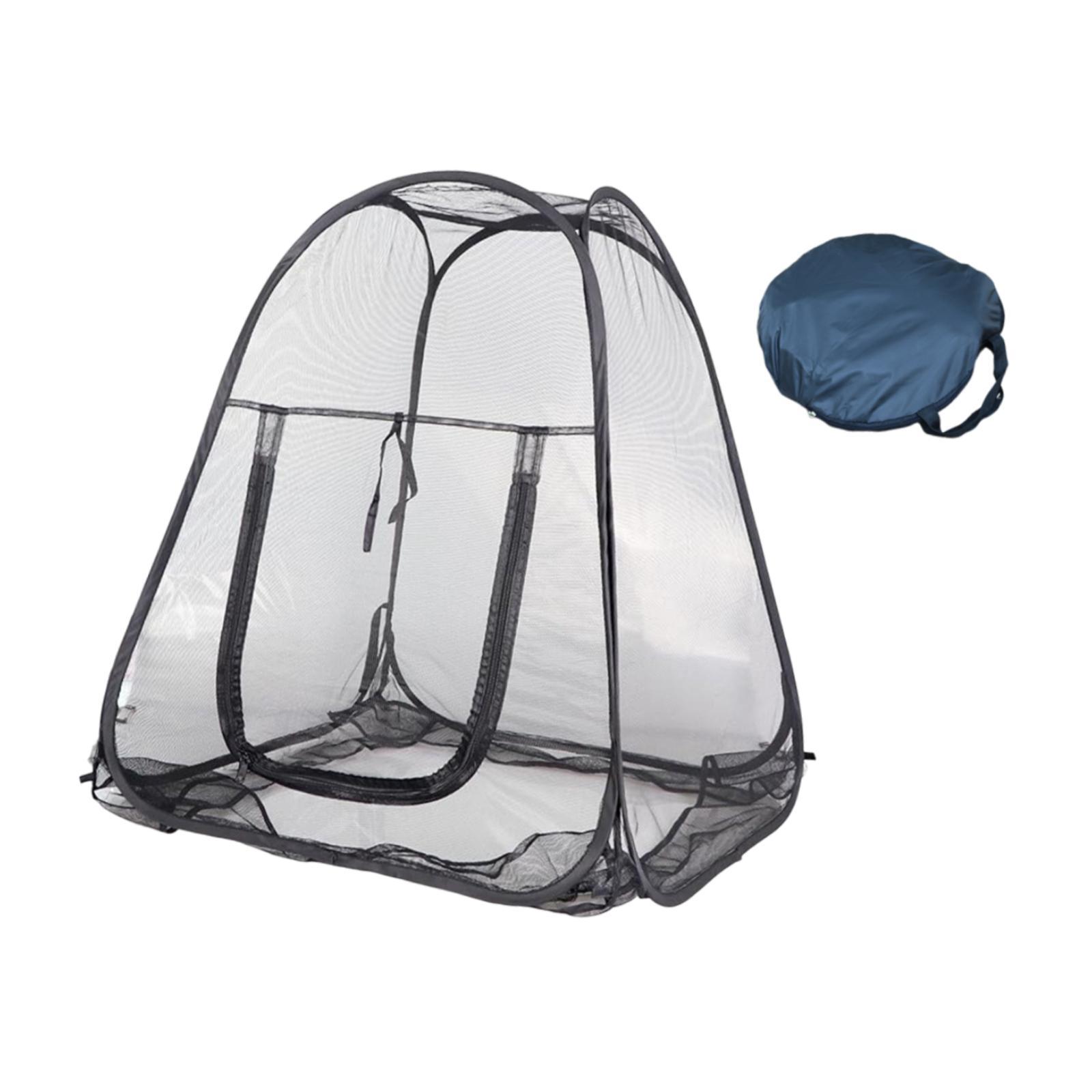 simhoa Camping Mesh Tent Single Person Shelter Automatic Opening with Carry Bag Outdoor Screen Tent for Picnic Kayaking Lawn Fishing