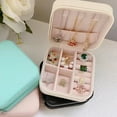 thumbnail image 5 of Manunclaims Jewelry Storage Box Independent Compartment Organization Flannel Compact Jewelry Organizer Tray for Bedroom, 5 of 8