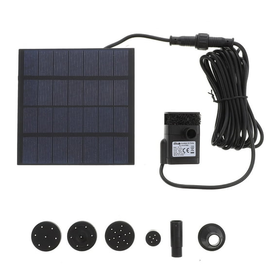 IFANLANDOR 1 Set Solar-Powered Water Pump for Garden Pond 11.8*4.3in Panel 180L/H -6in Lift