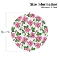 thumbnail image 2 of Rateoe Rose Flowers Drawing Drink Coasters Set of 4 Leather Coasters Spill Protection for Table Desk,Durable and Non Slip Leather Coaster ,4 Inches Drink Mats-Round Shape, 2 of 6
