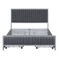 thumbnail image 3 of Yesfashion Linen Metal Frame Upholstered Bed with 4 Drawers, Linen Fabric, 3 of 9