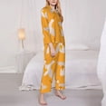 thumbnail image 4 of Kll Flying Ducks Print Women'S Long Sleeve Pajamas With Pants Sleepwear Loungewear 2 Set-X-Large, 4 of 9