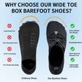 thumbnail image 5 of CZV Barefoot Shoes Women Wide Toe Box Water Shoes Fashion Non-Slip Quick Dry with Drainage Breathable Lightweight for Walking Sneakers Beach Hiking Surfing Black, 5 of 8