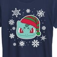 thumbnail image 3 of Pokémon - Bulbasaur Snowflakes - Women's Short Sleeve Graphic T-Shirt, 3 of 5