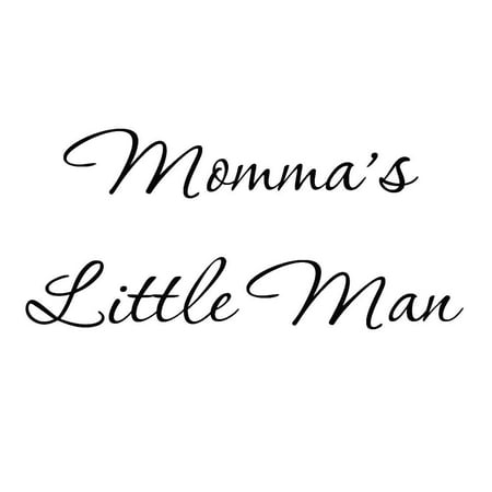 VWAQ Momma's Little Man Nursery Wall Decals Cute Baby Quote Vinyl Nursery Wall Qutoes for Boys