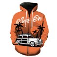 thumbnail image 1 of Sudadera con capucha y cremallera para hombre, diseño de coche clásico de dibujos animados, primavera de 2024, gran oferta, sudaderas de moda unisex, hip hop, estampado 3D, informal, de gran tamaño, 1 of 6