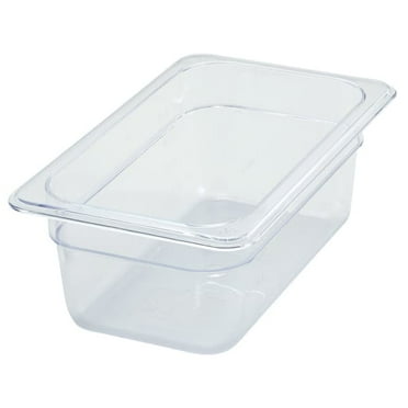 Winco SP7404, 4-Inch Deep One-Fourth Size Polycarbonate Food Pan, NSF