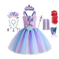 thumbnail image 2 of Vestido de tutú de sirena de Disney, vestidos de fiesta de cumpleaños de princesa para niñas, estrella de mar, Cosplay de Halloween, disfraz de sirena para niños, 2T-3T(S) Gao Jinjia LED, 2 of 2