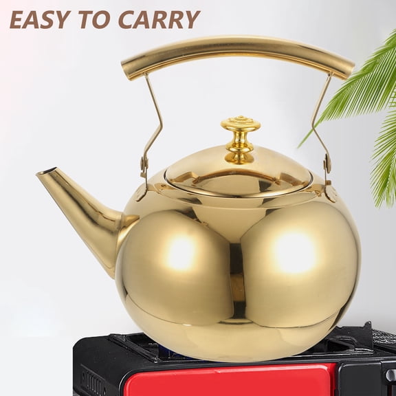 DEEPCRAFF Golden Stainless Steel Tea Kettle for Kitchen Boiling Water