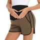 thumbnail image 4 of WILLBEST Pantalones Casuales de Maternidad para Mujer, Cintura Alta, Soporte para el Vientre, Doble Abertura, Moda, Pantalones Cortos de Pierna Ancha, Ropa de Pijama Extra Grande, 4 of 7