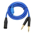 thumbnail image 4 of Cable XLR a doble conector mono estéreo de baja pérdida de 6,35 mm, cable divisor XLR macho en Y para amplificador mezclador de micrófono de 3,3 pies, 4 of 12