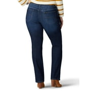 Lee Womens's Plus Stretch Relaxed Fit Straight Leg Jean