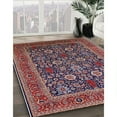 thumbnail image 2 of Ahgly Company Indoor Square Mid-Century Modern Plum Purple Oriental Area Rugs, 4' Square, 2 of 6