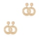 thumbnail image 4 of Aretes Circulares Hoja Cobre Sonducket Articulos Trenzados Rattan Boho Blanco, 4 of 6
