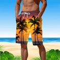 thumbnail image 2 of Sopiago Men Swim Trunks Quick Dry Beach Shorts Swimwear Bathing Suits Print Beach Trouser Shorts Casual Board Shorts for Men Gold,XL, 2 of 5