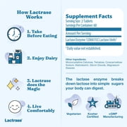 Lactrase Tablet Dispenser – #1 Lactase Brand in German Pharmacies – Strong 6,000 FCC Lactase Units – 120 Fast-Acting Pills for Lactose Intolerance – Enjoy Dairy Again
