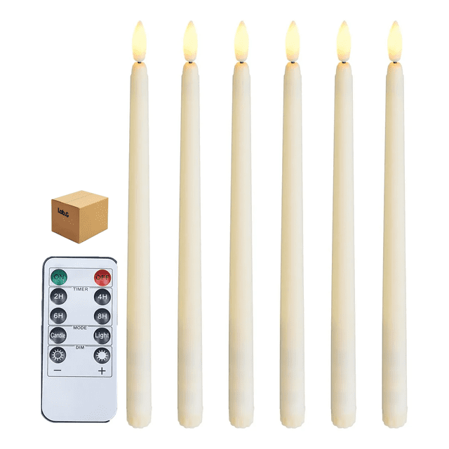 6 Pzs Velas Led Decorativas Llama Realista Y Control Remoto Lab.G, eige