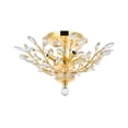 thumbnail image 3 of Orchid 4 light Dark Bronze Flush Mount Clear Royal Cut Crystal, 3 of 7